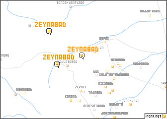 map of Zeynābād