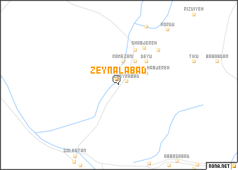 map of Zeynalābād