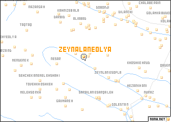 map of Zeynalān-e ‘Olyā