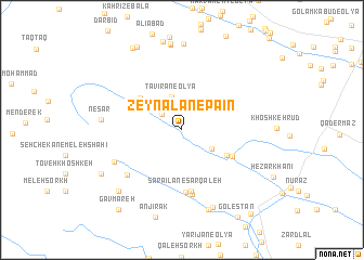 map of Zeynalān-e Pā\