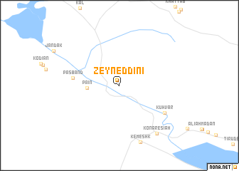 map of Zeyn ed Dīnī