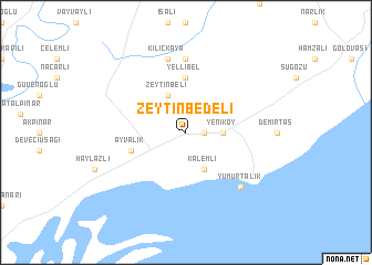 map of Zeytinbedeli