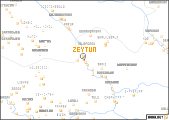 map of Zeytūn