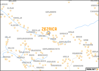 map of Žežnica