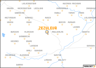 map of Zezuļeva