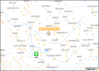 map of Zgërdhesh