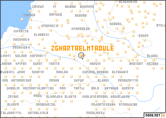 map of Zgharta el Mtâoulé