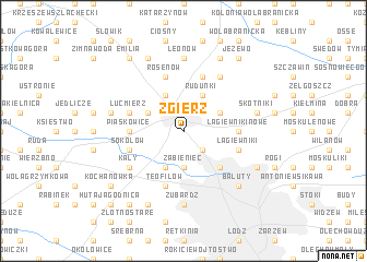 map of Zgierz