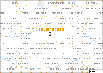 map of Zglinna Duża