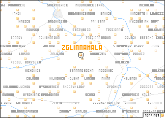 map of Zglinna Mała