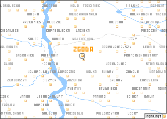 map of Zgoda