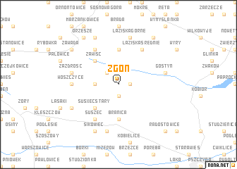 map of Zgoń