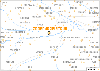 map of Zgornja Pristava