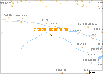 map of Zgornja Radovna