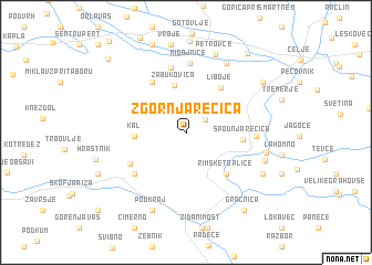 map of Zgornja Rečica