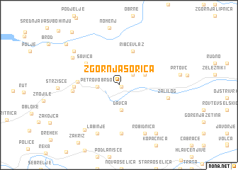 map of Zgornja Sorica