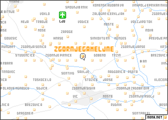 map of Zgornje Gameljne