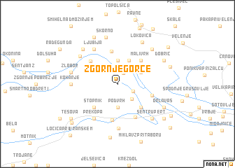 map of Zgornje Gorče