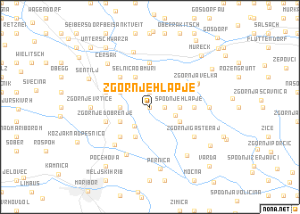 map of Zgornje Hlapje