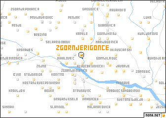 map of Zgornje Rigonce