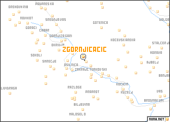 map of Zgornji Čačič