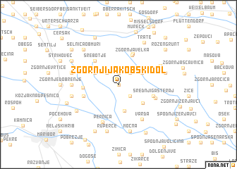 map of Zgornji Jakobski Dol