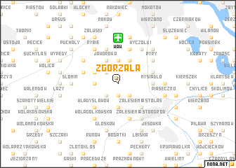 map of Zgorzała