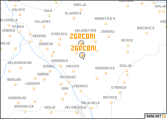map of Zgrčoni
