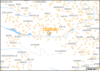 map of Zgunja