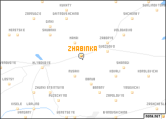 map of Zhabinka