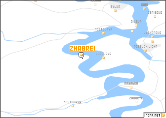 map of Zhabrei