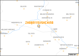 map of Zhabriyevshchina