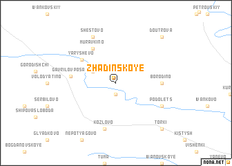 map of Zhadinskoye