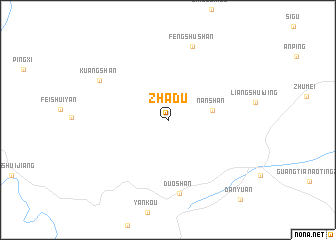 map of Zhadu