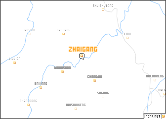 map of Zhaigang