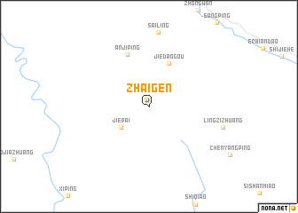 map of Zhaigen