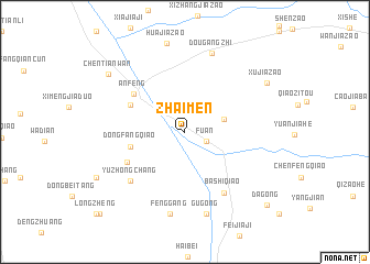 map of Zhaimen