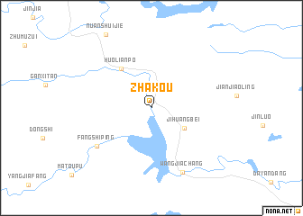 map of Zhakou