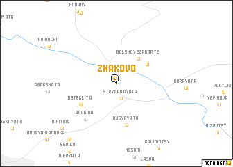 map of Zhakovo