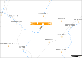 map of Zhalanyingzi
