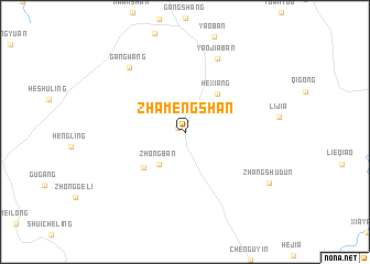 map of Zhamengshan
