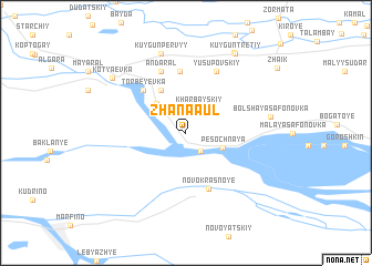 map of Zhana-Aul