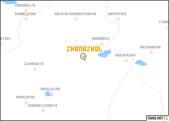 map of Zhana-Zhol