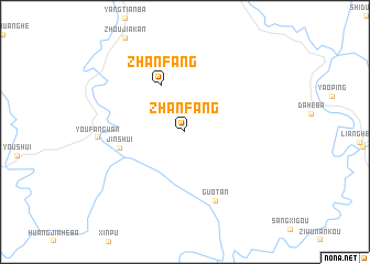 map of Zhanfang