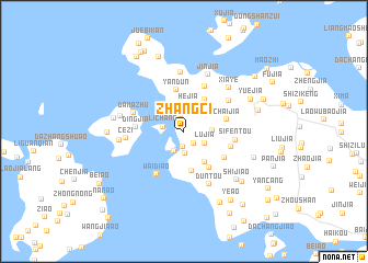 map of Zhangci