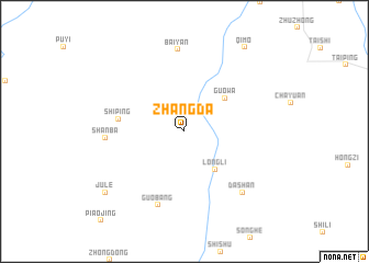 map of Zhangda