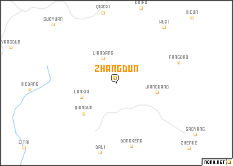 map of Zhangdun