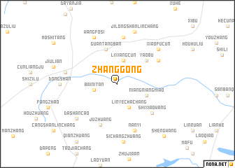 map of Zhanggong