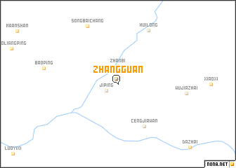 map of Zhangguan