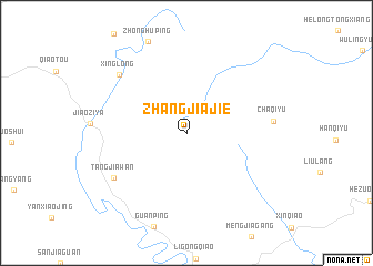 map of Zhangjiajie